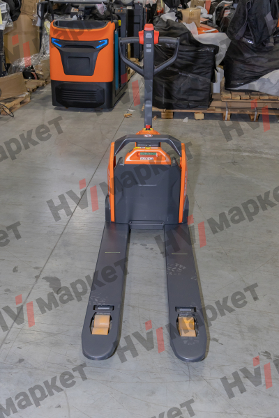 Тележка самоходная PTE15NPro 1500 кг, 540x1150 мм, двойные ролики 80x70, литиевая батарея24V/40Ah, с зарядным устройством 12A, контроллер Curtis