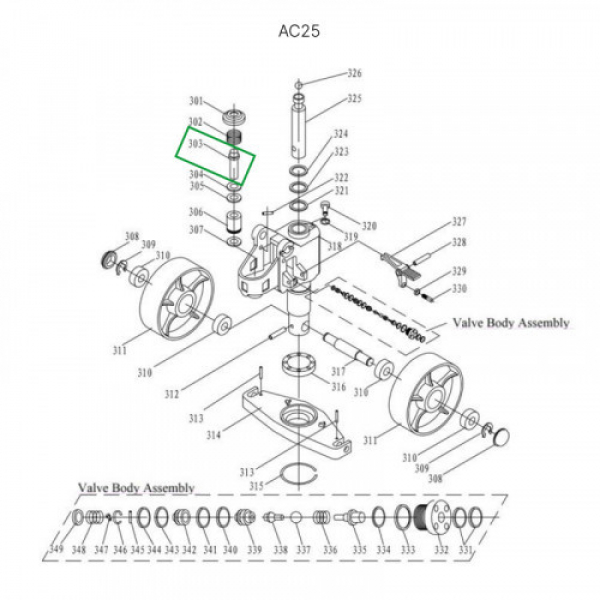 Шток нагнетательный 28 мм для гидравлических тележек JC20 HV Market