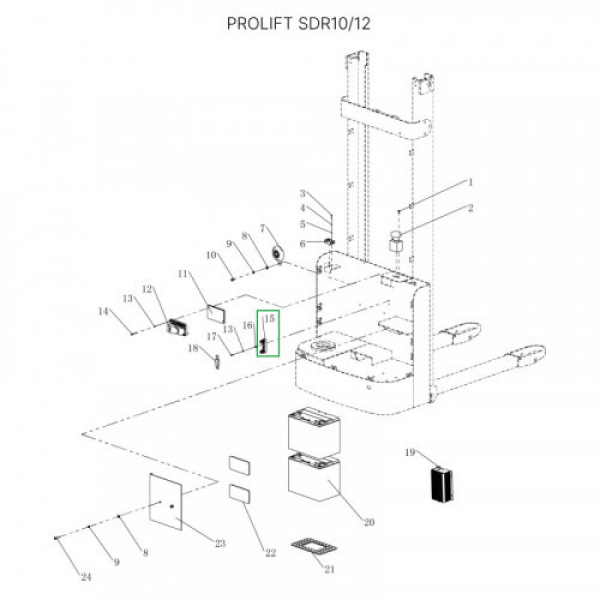 Гнездо предохранителя для штабелеров SDR1536/1545S/1645/1656/2036/2045, SDK HV Market