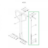 Тяга цепная в сборе для ручки гидравлических тележек JC20 HV Market