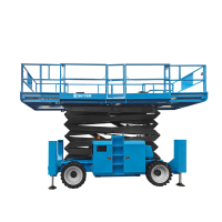 Подъемник самоходный дизельный ножничный с выдвижными платформами SKYER DPL1436 HV Market