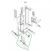 Колесная опора поворотная c тормозом в сборе для RDF HV Market