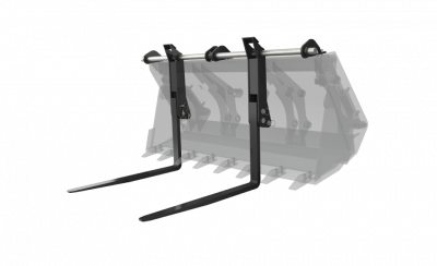 Вилы откидные паллетные Impulse PF2000 на ковш Case 570/580/695 HV Market