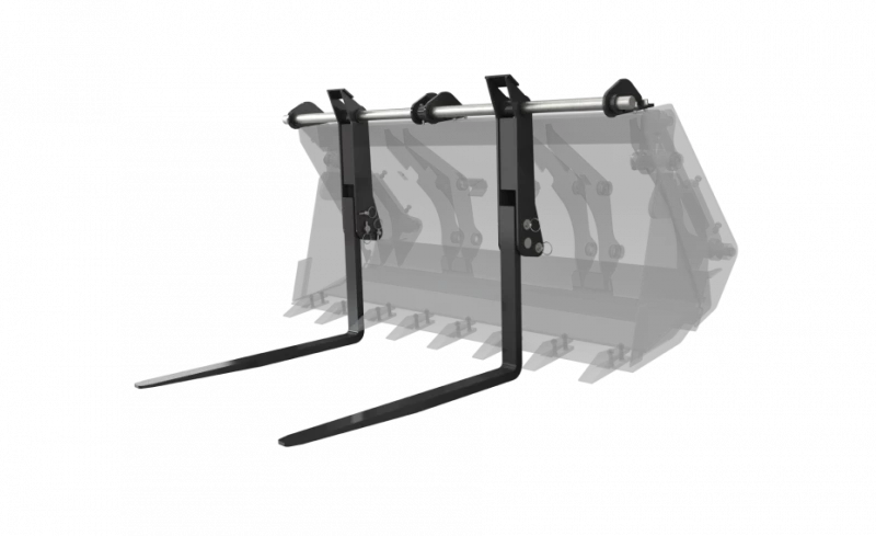 Вилы откидные паллетные Impulse PF2000 на ковш Komatsu WB93/97 HV Market