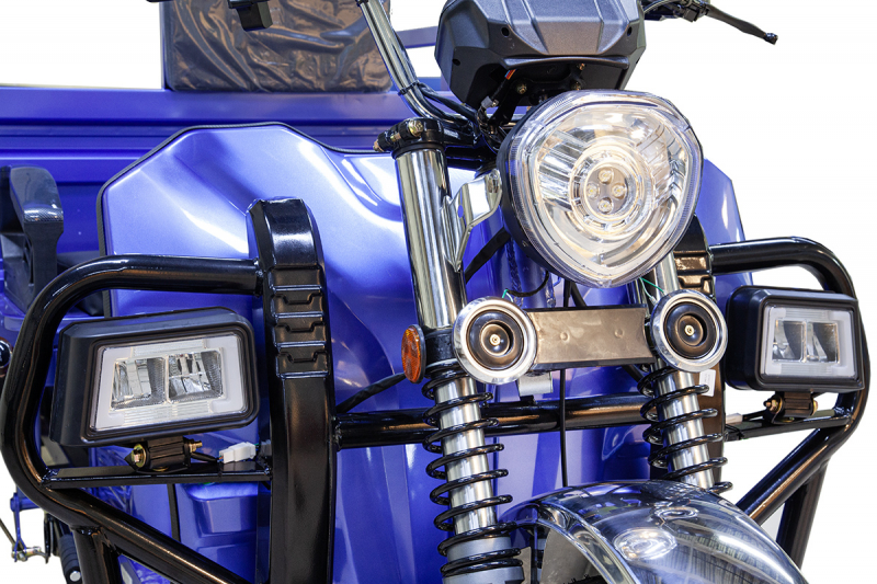 Грузовой электрический трицикл Rutrike Эксперт ПРО 2000 темно-синий HV Market