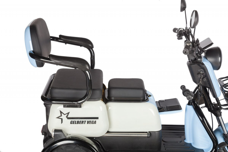 Электротрицикл Rutrike Gelbert Vega 48V/60V 600Вт Голубой HV Market