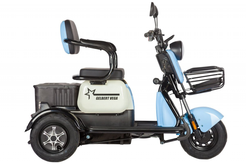 Электротрицикл Rutrike Gelbert Vega 48V/60V 600Вт Голубой HV Market