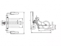 Гидравлическая тележка (рохля) RTT12 тележка для бездорожья HV Market