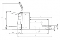Самоходная тележка PT30N (Литий, 200 Ач) HV Market