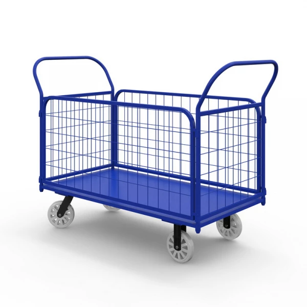 Тележка платформенная с сетчатыми бортами ТС 3 (600х1000) г/п 600 кг.200 нейлон/пластик