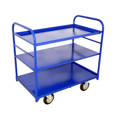 Тележка платформенная трехъярусная ТЯ 3 (600х1000) 200 черная резина