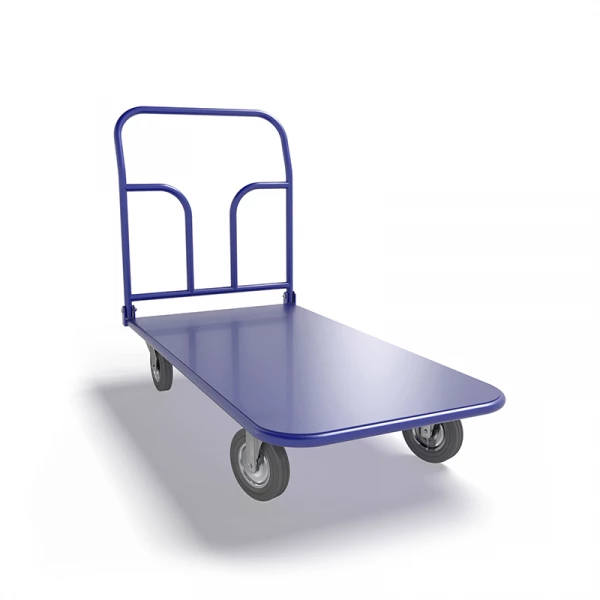 Тележка платформенная со складной ручкой ТПСР 5 М (700х1200) г/п 400 кг.160 серая резина