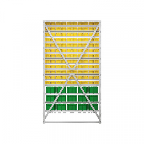 Стойка 1150х2000 односторонняя В1-12-00-03 (желтый/зеленый)