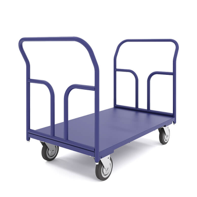 Тележка платформенная с двумя ручками ТПД 9 (500х1000) г/п300кг.125 черная резина