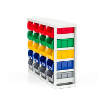 Стеллаж с направляющими стационарный односторонний V3-20 ячеек HV Market