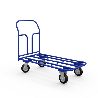 Тележка платформенная каркасная ТК 4 (600х1200) г/п 500 кг.200 черная резина