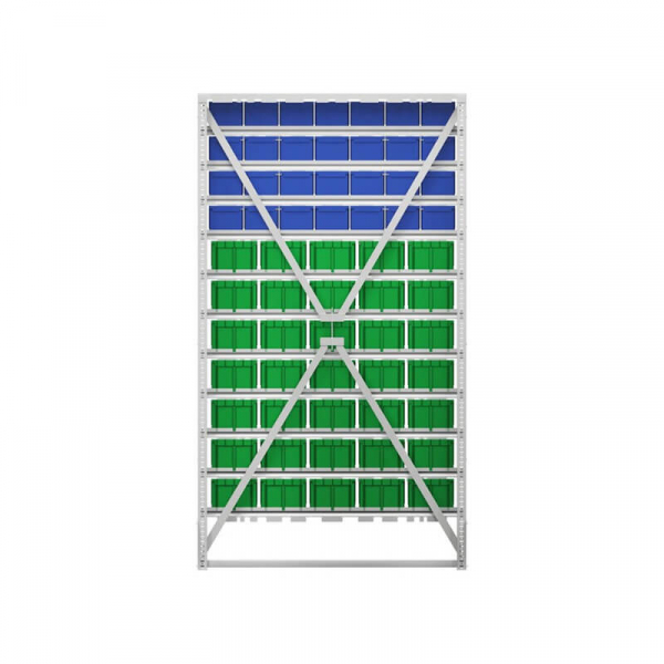 Стойка 1150х2000 односторонняя В1-00-04-07 (синий/зеленый)