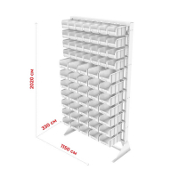 Стойка 1150х2000 односторонняя В1-00-04-07 (синий/зеленый) HV Market