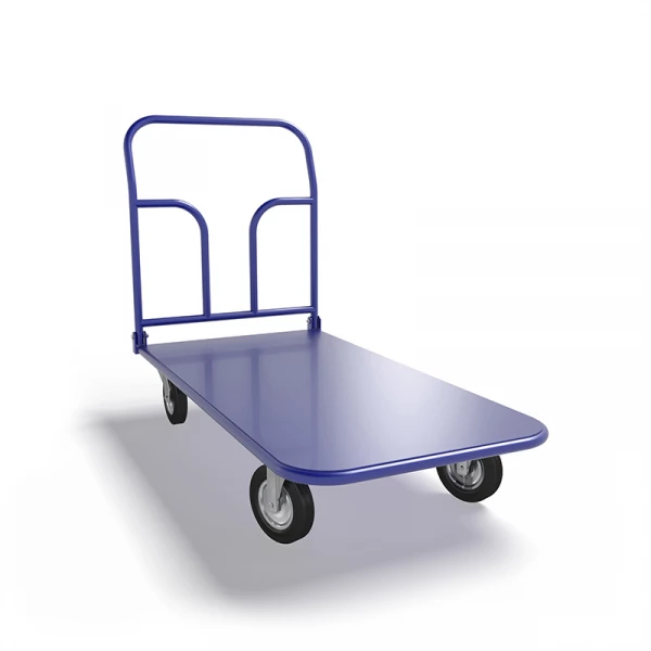 Тележка платформенная со складной ручкой ТПСР 5 М (700х1200) г/п 500 кг.200 черная резина