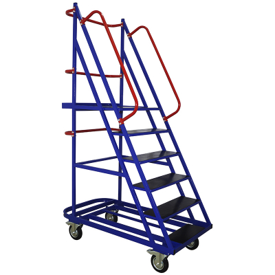 Лестница передвижная, шесть ступеней ЛС 6 (670х1390х2150) без колес HV Market