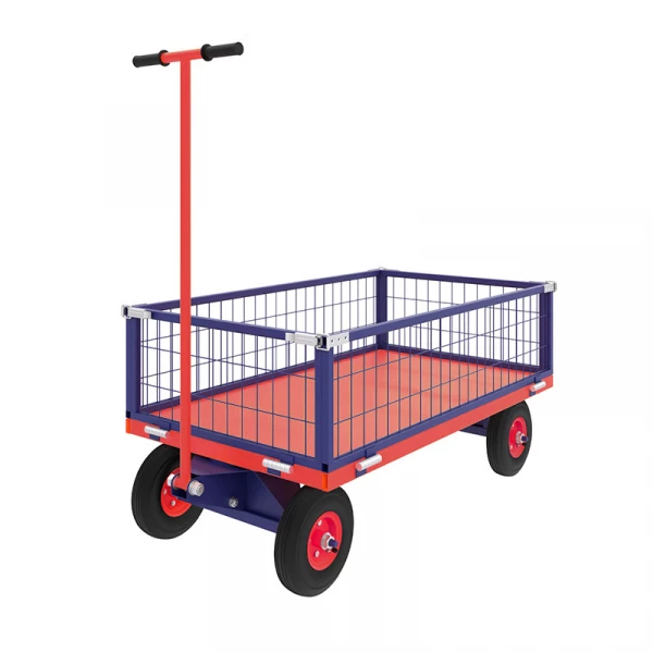 Тележка с поворотной осью ТПОБ 2 С (600х900) г/п 450 кг.колеса пневматические 250 мм.