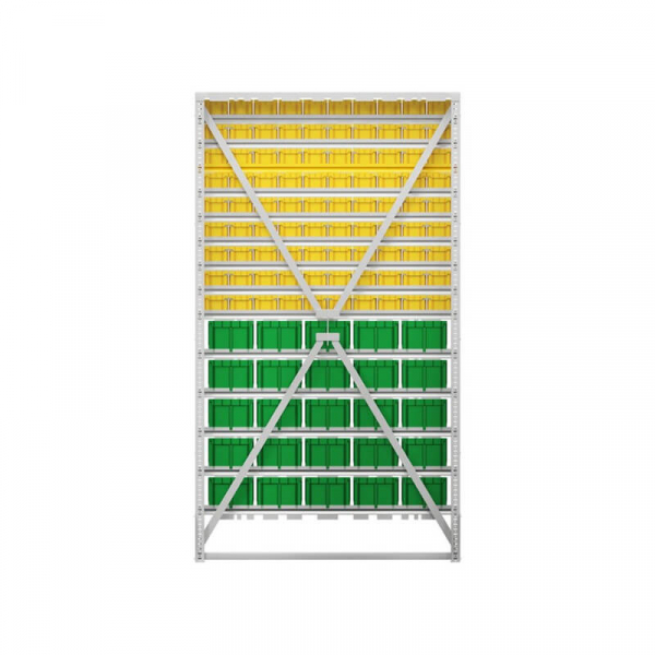 Стойка 1150х2000 односторонняя В1-09-00-05 (желтый/зеленый)