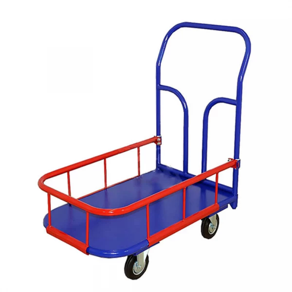 Тележка платформенная с бортиком 150 мм.ТПБ 9 (500х1000) г/п 550 кг.160 литая протекторная резина