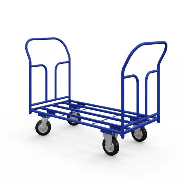 Тележка каркасная с двумя ручками ТКД 7 (800х1400) г/п 300 кг.200 черная резина