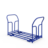 Тележка каркасная с двумя ручками ТКД 7 (800х1400) г/п 300 кг.200 черная резина HV Market