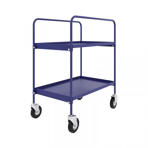 Тележка сервисная двухъярусная с боковой ручкой СТБ 1 (500х800) колеса 125 мм болтовое крепление