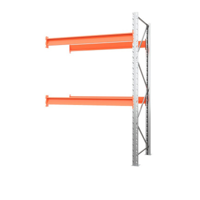 Секция приставная стеллажа металлического паллетного 3500х1800х1100 мм (85.1.5). Ярусы: пол+2