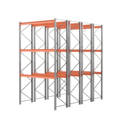 Стеллаж двойной глубины 5000х2700х1100 мм. Уровни хранения: пол+3 (2400 кг на ярус) HV Market