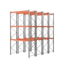 Стеллаж двойной глубины 5000х2700х1100 мм. Уровни хранения: пол+3 (2400 кг на ярус) HV Market