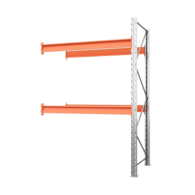 Секция приставная стеллажа металлического паллетного 3500х1800х1100 мм (70.1.5). Ярусы: пол+2