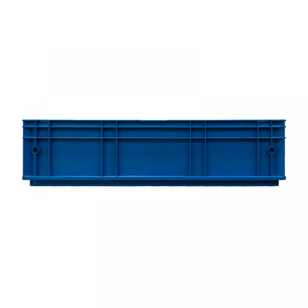 Пластиковый контейнер KLT 6147 универсальный синий, стенки сплошные, дно с отверстиями, 594х396х148 мм