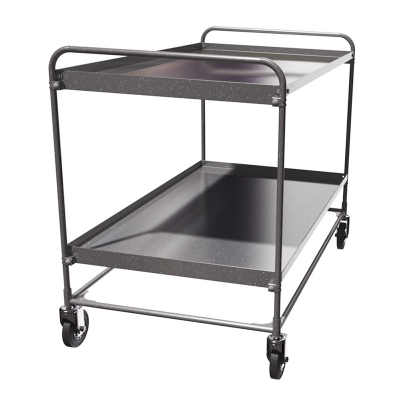 Тележка 2-х ярусная из нержавеющей стали СТ НЖ 2 (600х900) колеса болтовое крепление 125 мм.