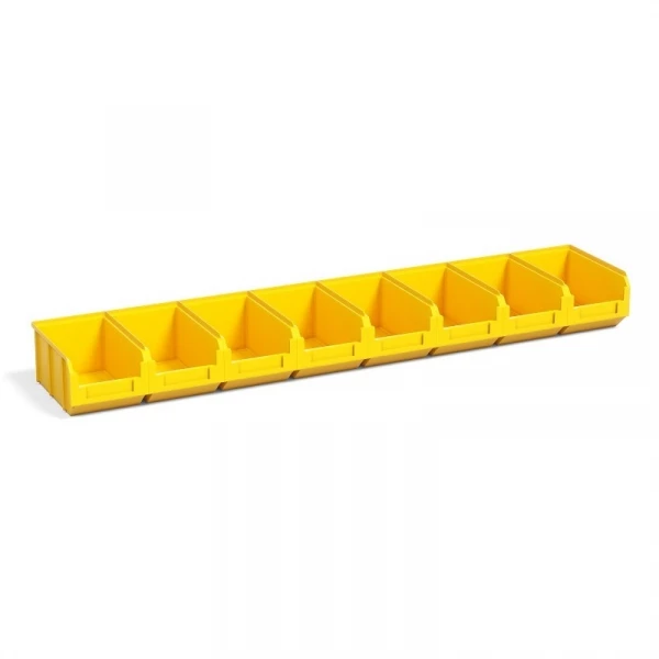 Набор пластиковых ящиков V-2 желтый, 8 шт., для полки 1200 мм (234х1192х121)