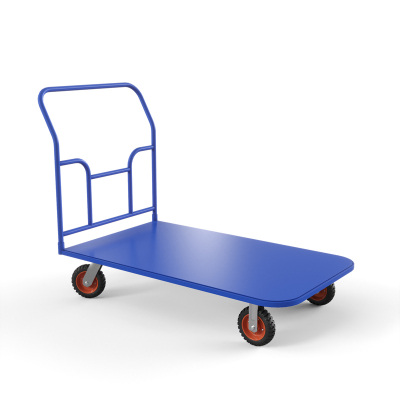 Тележка платформенная ТПТ 600х1000 (г/п 500 кг.) 200 литая протекторная резина