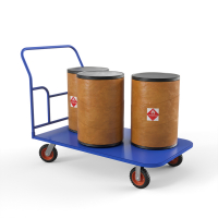 Тележка платформенная ТПТ 600х1000 (г/п 500 кг.) 200 литая протекторная резина HV Market