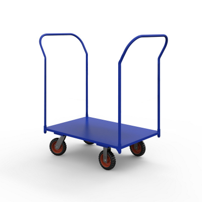 Тележка платформенная с двумя ручками ТЯ 2 основание (600х900) 125 черная резина HV Market