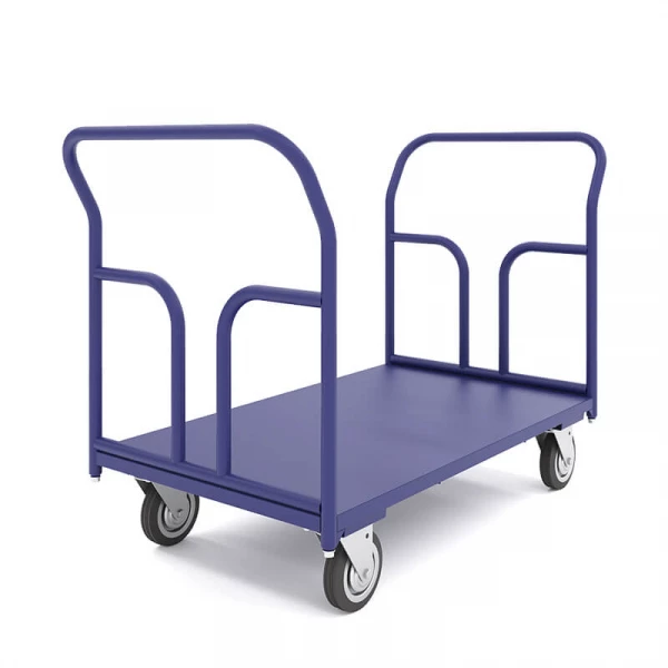 Тележка платформенная с двумя ручками ТПД 6 (800х1200) г/п550кг.200 черная резина