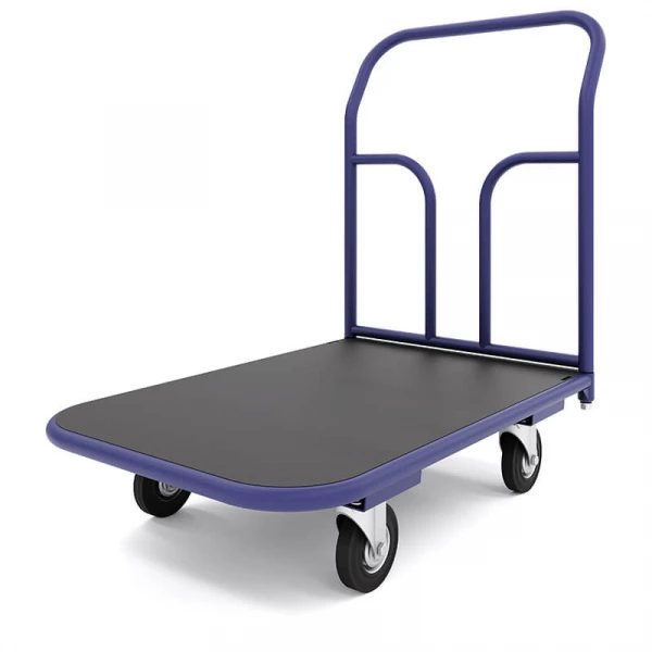 Тележка платформенная с резиновым покрытием ТПР 7 (800x1400) г/п 450 кг. 160 черная резина