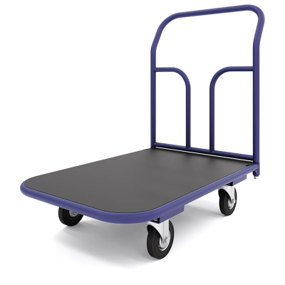 Тележка платформенная с резиновым покрытием ТПР 2 (600x900) г/п 300 кг. 125 черная резина