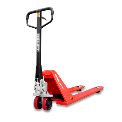 Ручная гидравлическая тележка низкопрофильная OXLIFT OX10-L35 35 мм 1000 кг