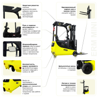 Электрический мини-погрузчик YETT ERM10 mini ZSM450-SS HV Market