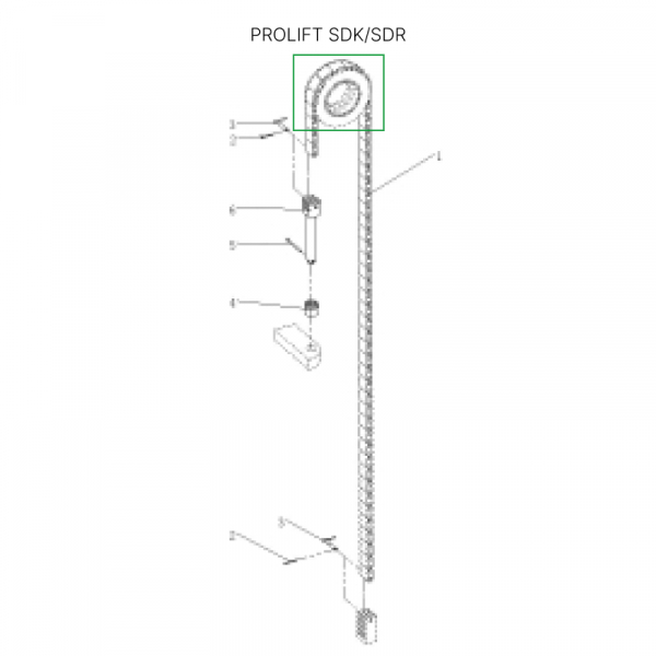 Ролик центральной цепи для штабелеров SDR 1536/1545S/1645/1656/2036/2045, SDK