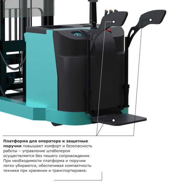 Штабелер с выдвижной мачтой (мини-ричтрак) PROLIFT PRO MRV 1645 li-ion