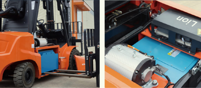 Электрический вилочный погрузчик FE4P50Q Triplex mast (Литий 554Ач, FFL, В-6000мм)