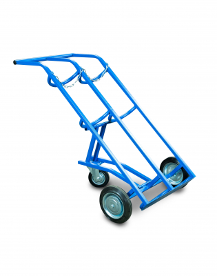 Тележка для газовых баллонов TOR ГБ-2, 2 баллона (250 пневмо колеса + 160 поворотное) HV Market