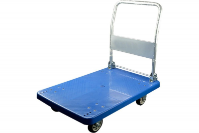Тележка платформенная пластиковая 250 кг TOR PH250P (800х500) со складной ручкой (резина 125 мм) HV Market